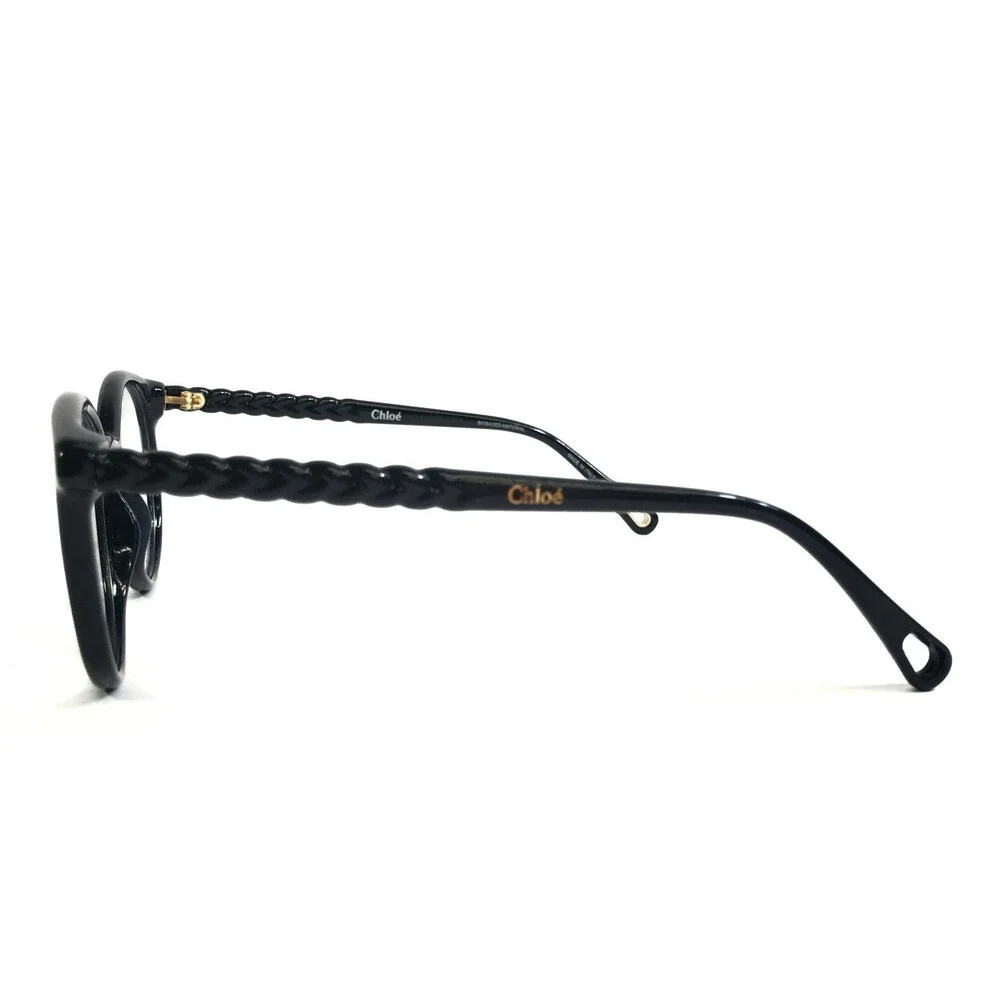 Chloe Petite Eyeglasses Frames CH0006O 002 Shiny Polished Navy Blue 50-17-140